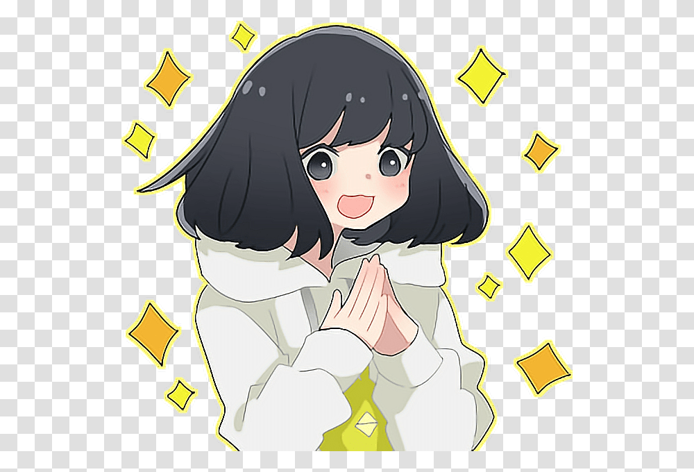 Happy Anime Girl Happy Anime, Person, Prayer, Worship Transparent Png