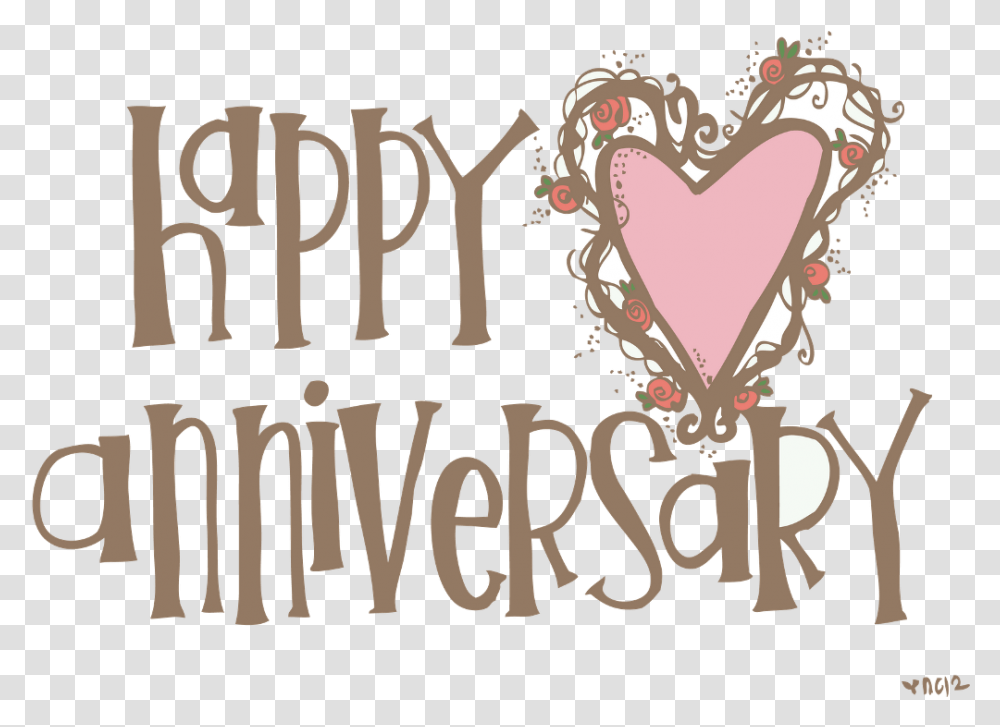 Happy Anniversary Clipart, Heart, Label, Poster Transparent Png