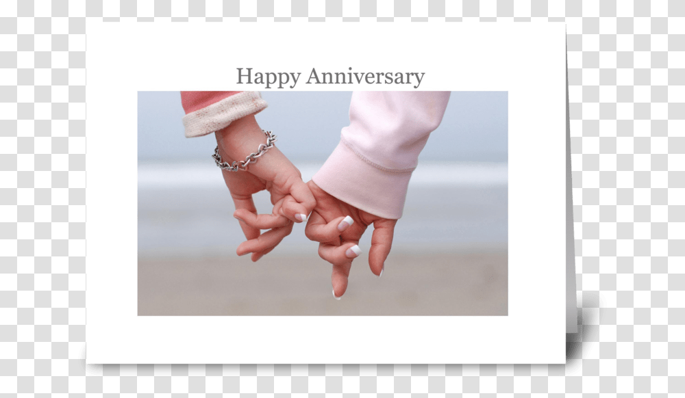 Happy Anniversary Greeting Card Holding Hands, Person, Human Transparent Png