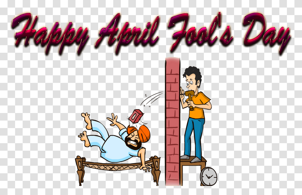 Happy April Fool's Day Images 1 Avril Fool Day, Comics, Book, Person, Clock Tower Transparent Png