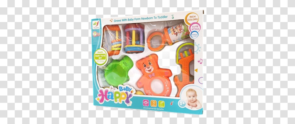 Happy Baby Rattle Set Bath Toy, Person, Human, Text, Rubber Eraser Transparent Png