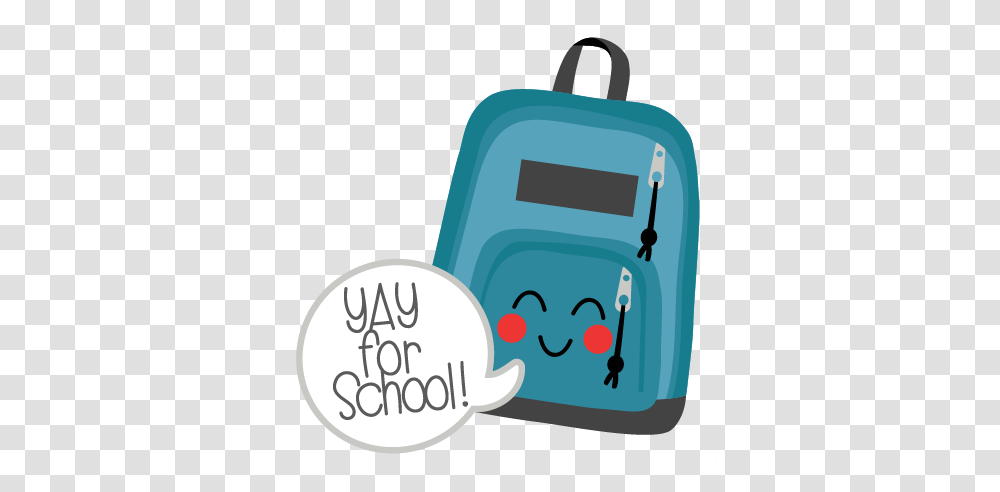 Happy Backpack Scrapbook Cute Clipart, Bag, First Aid, Electronics Transparent Png