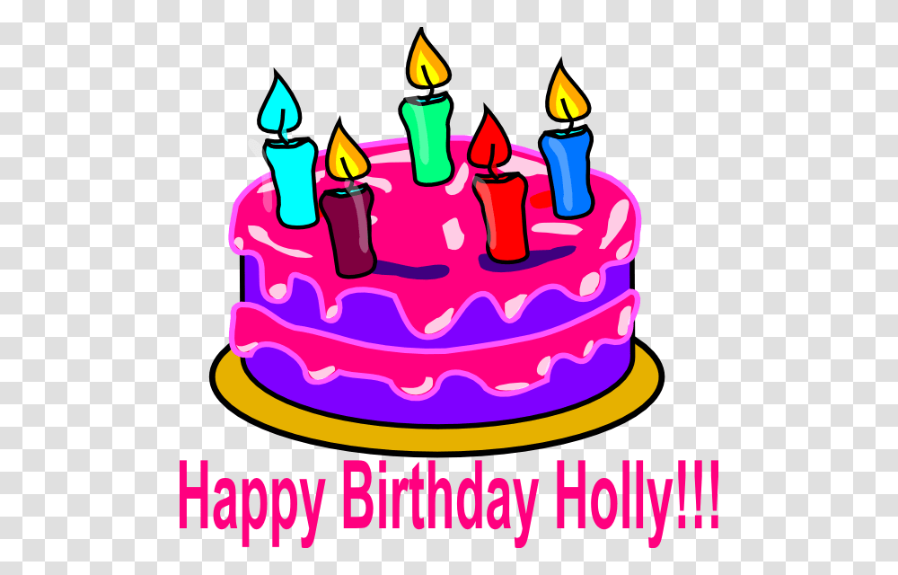 Happy Bday Holly Clip Art, Birthday Cake, Dessert, Food, Icing Transparent Png