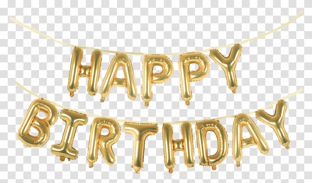 Happy Birthday 16 Balloon Banner Kit Nelson Tan Cafe, Label, Text, Gold, Alphabet Transparent Png