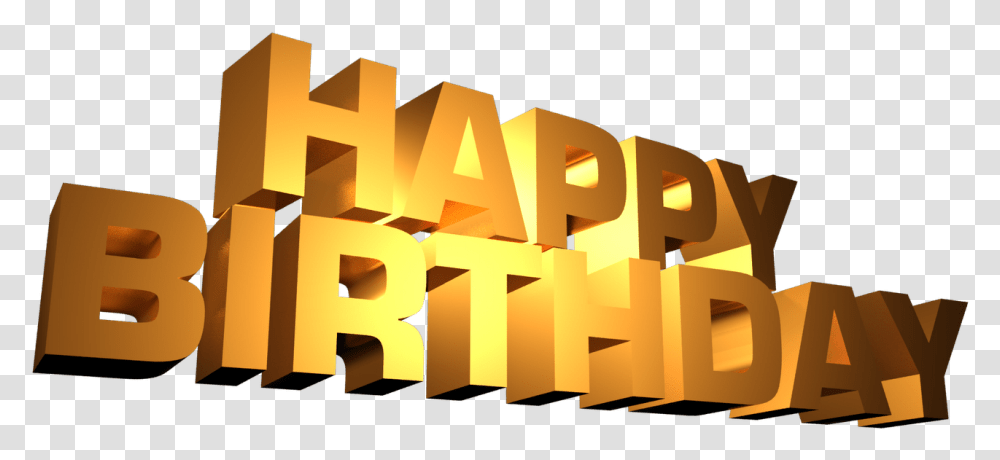 Happy Birthday 3d Text & Clipart Free Happy Birthday Text, Alphabet, Word, Gold, Cross Transparent Png