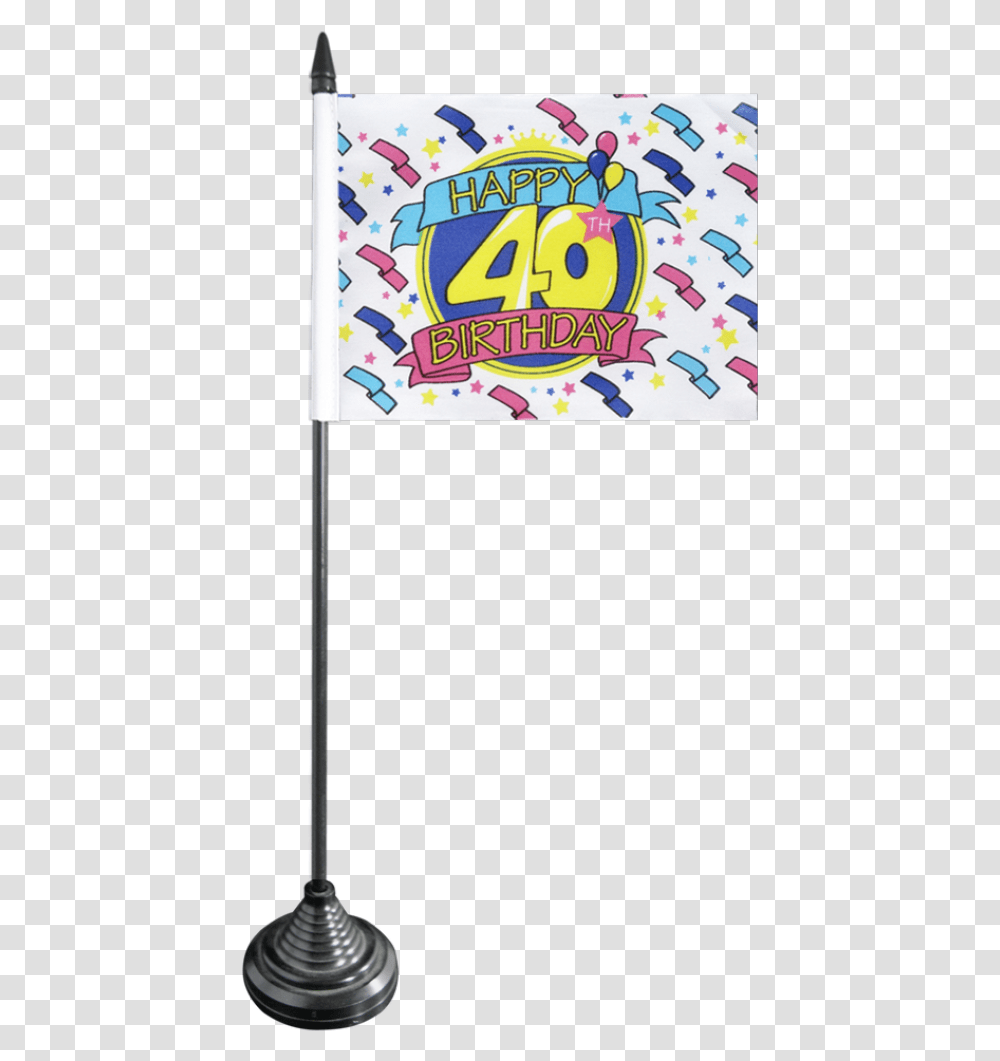 Happy Birthday 40 Table Flag Smiley, Label, Crowd Transparent Png