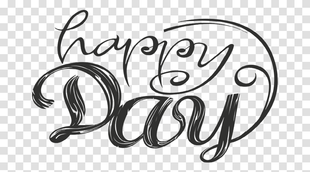 Happy Birthday Art Lettering Calligraphy, Handwriting, Label Transparent Png