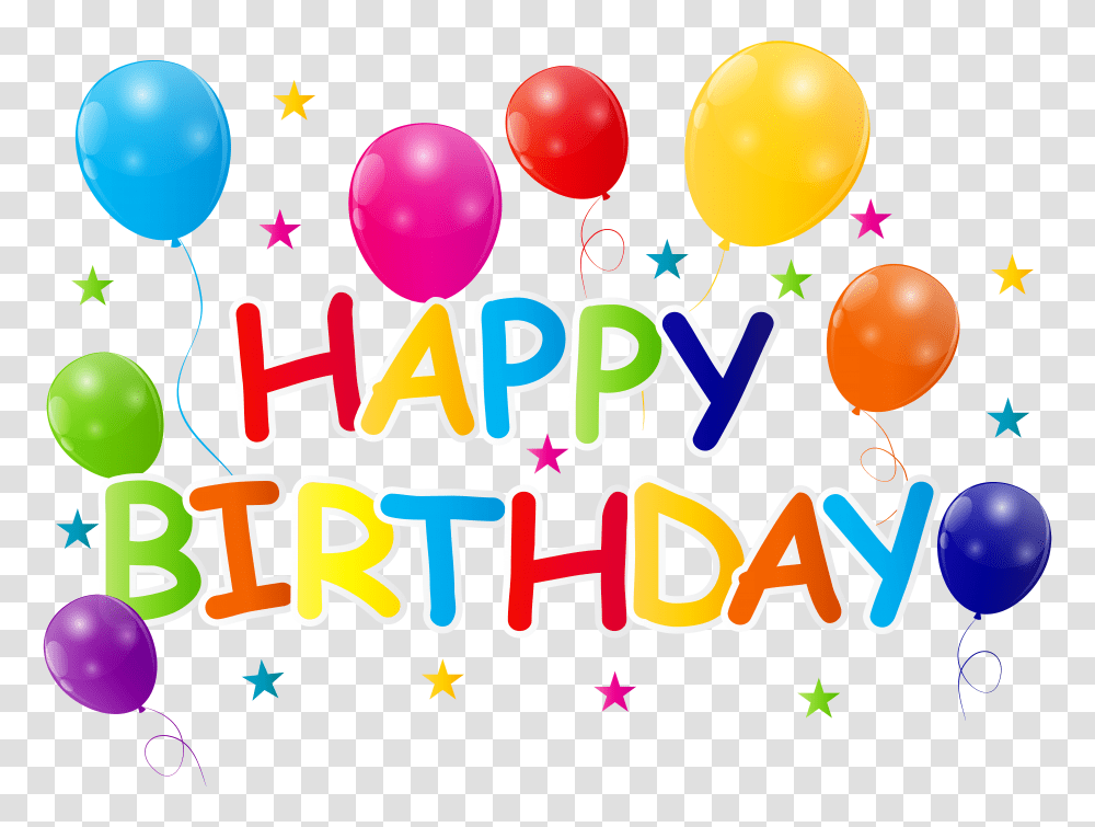 Happy Birthday Background Happy Birth Day, Ball, Text, Balloon, Graphics Transparent Png