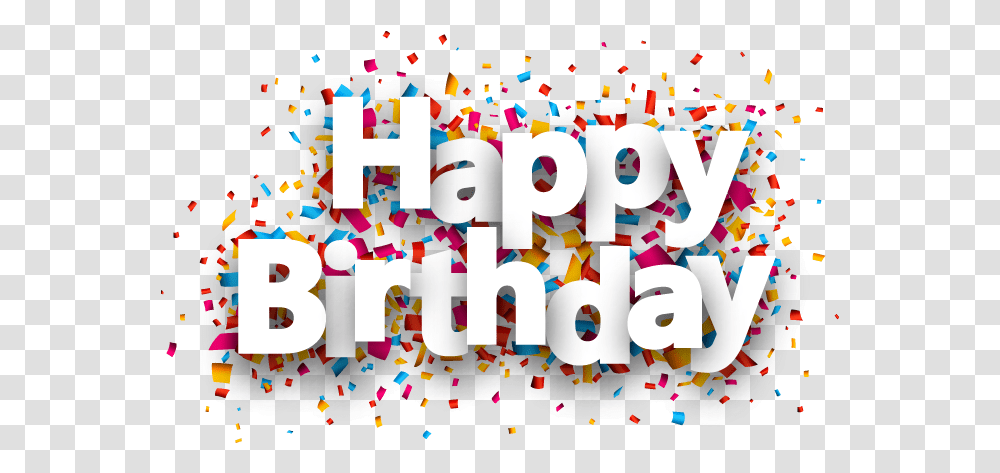 Happy Birthday Background Images Birthday Text Vector Happy Birthday, Paper, Confetti, Birthday Cake, Dessert Transparent Png