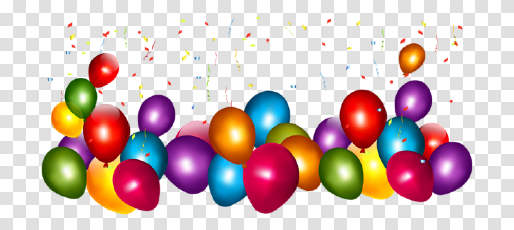 Happy Birthday Balloon, Paper, Confetti Transparent Png