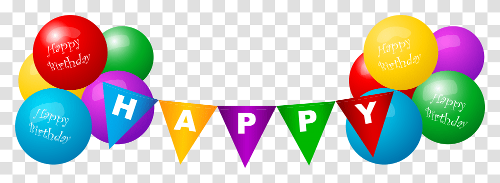 Happy Birthday Balloons Birthday Balloons, Number, Label Transparent Png