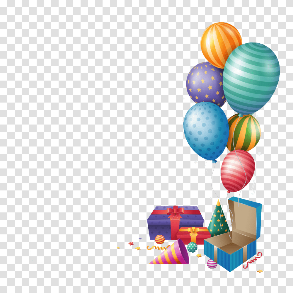 Happy Birthday Balloons Gift Vector Clipart, Transportation, Vehicle, Sphere Transparent Png
