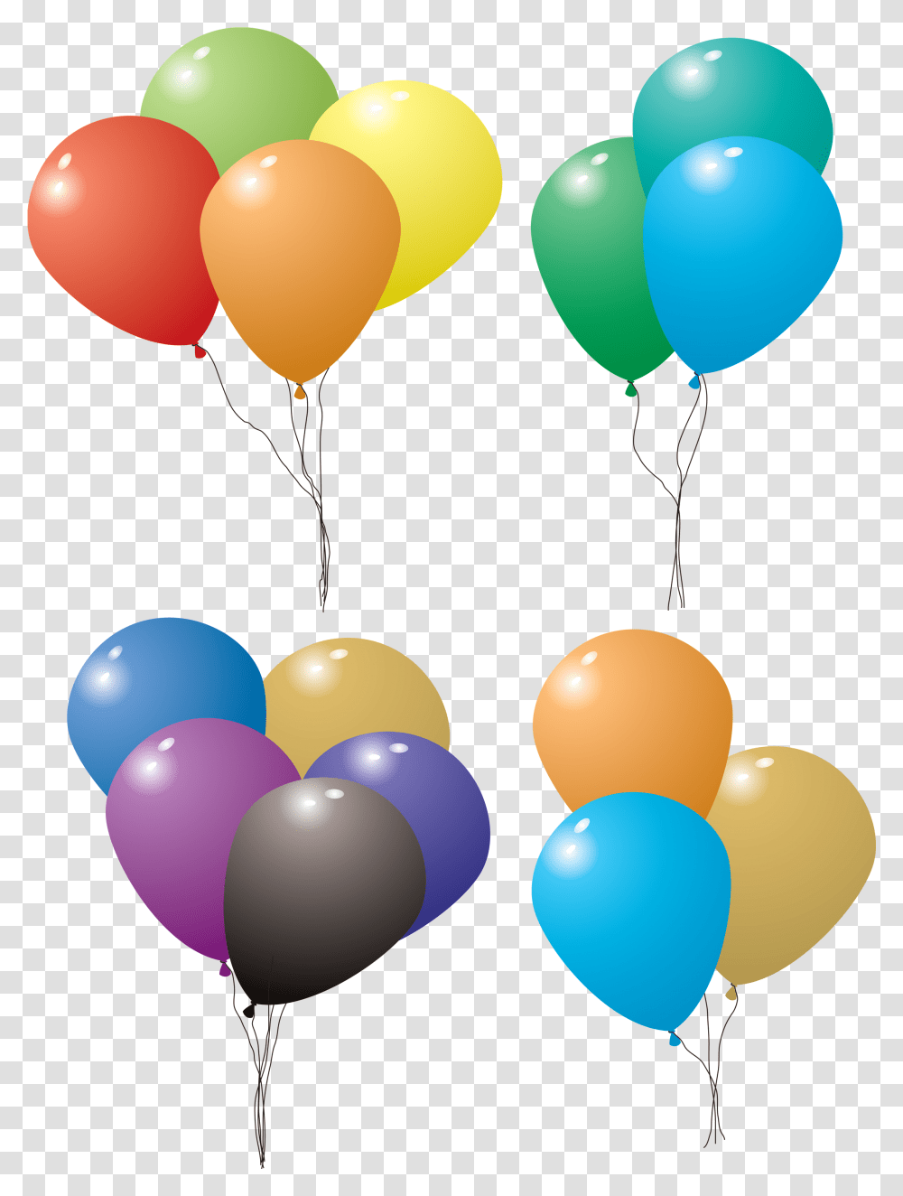 Happy Birthday Balloons Images All Balloon Set Transparent Png