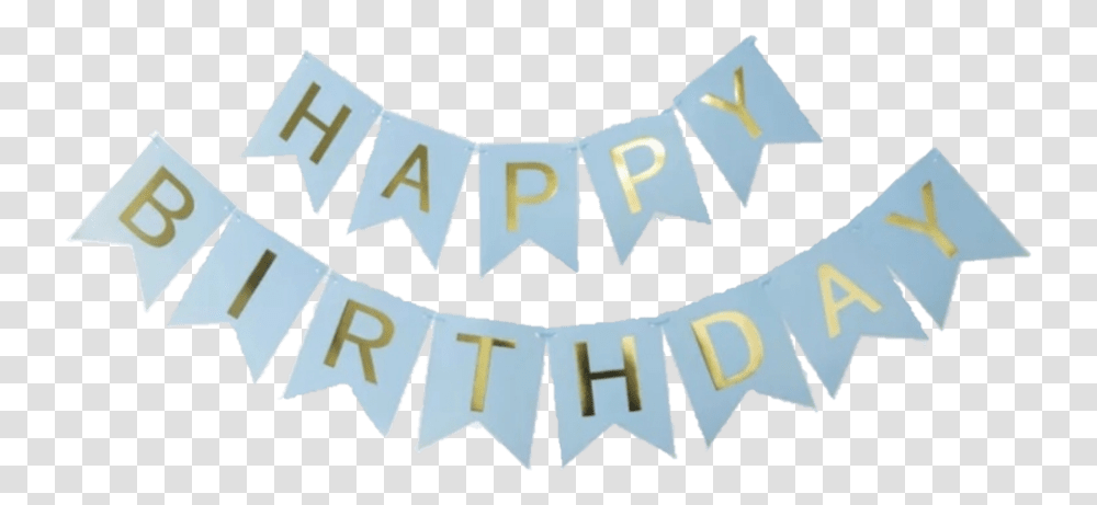 Happy Birthday Banner Blue Happy Birthday Blue Banner, Label, Text, Word, Poster Transparent Png