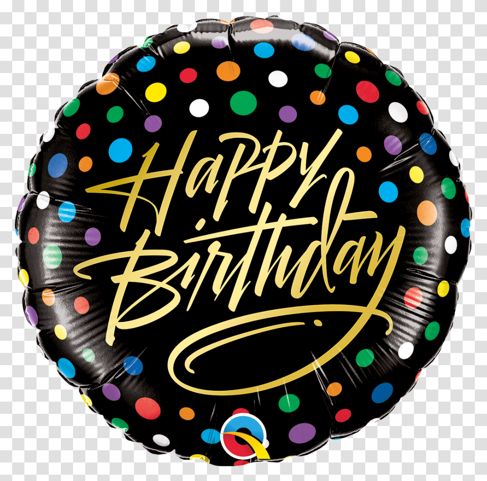 Happy Birthday Black Balloon, Birthday Cake, Dessert, Food, Frisbee Transparent Png