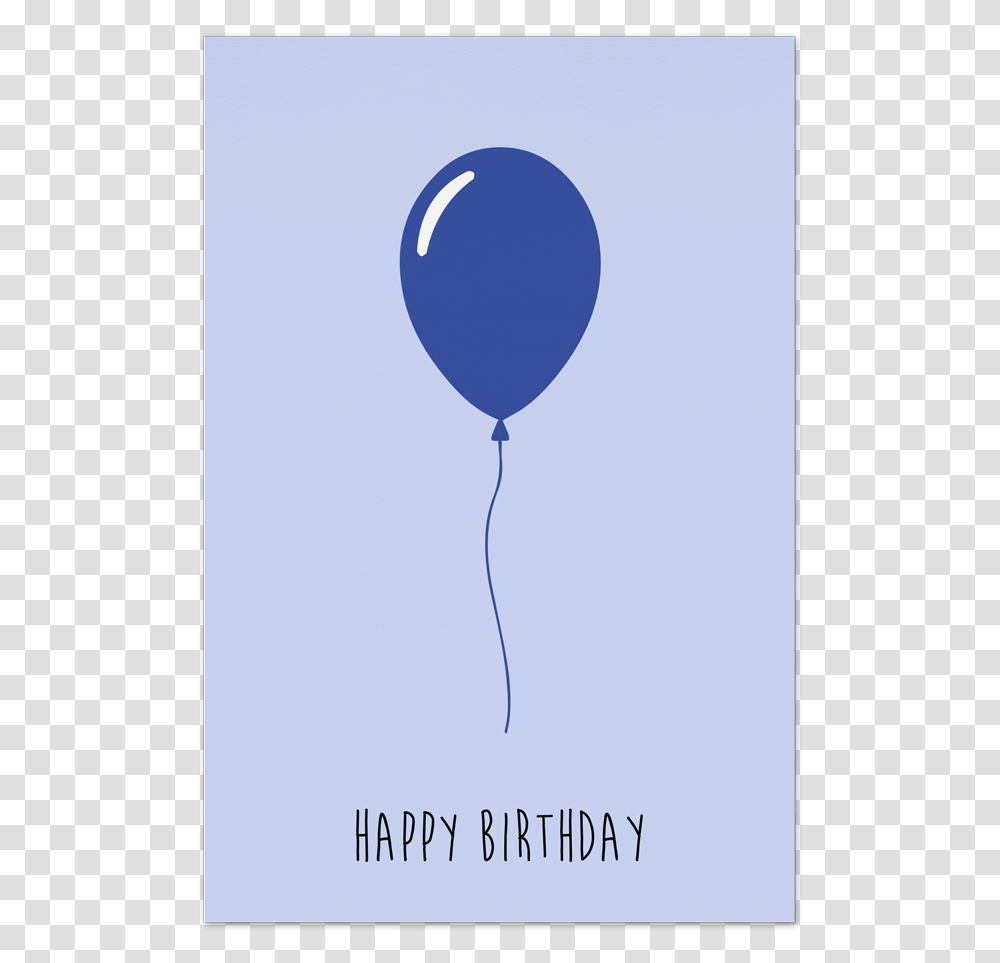 Happy Birthday Blue Art Card By People Of Tomorrow, Balloon Transparent Png
