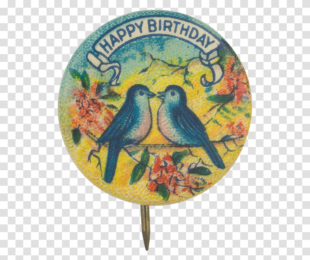 Happy Birthday Blue Birds Bluebird, Animal, Porcelain, Pottery Transparent Png