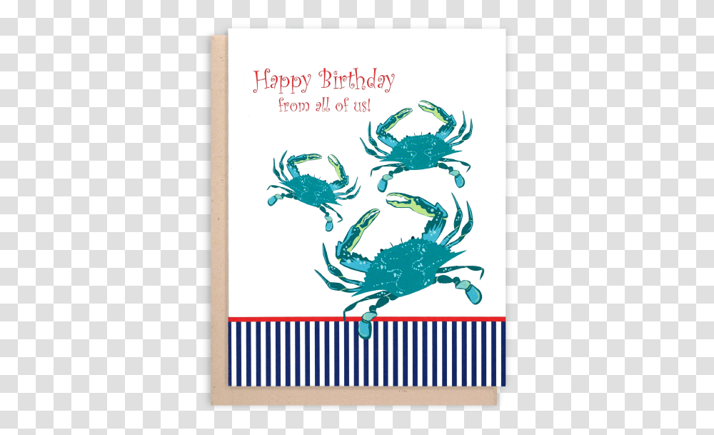 Happy Birthday Blue Crab, Sea Life, Animal, Food, Seafood Transparent Png
