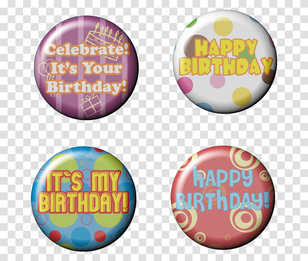 Happy Birthday Button Clipart Download Bulk Happy Birthday Buttons, Logo, Number Transparent Png