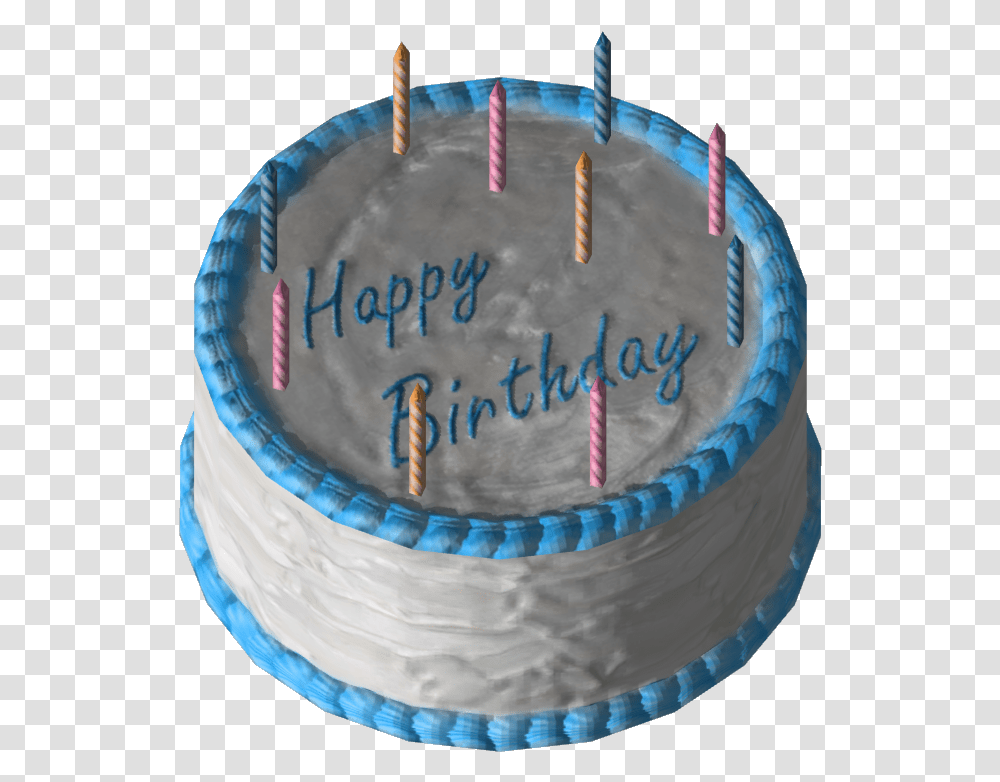 Happy Birthday Cake Birthday Cake Blue, Dessert, Food, Icing, Cream Transparent Png
