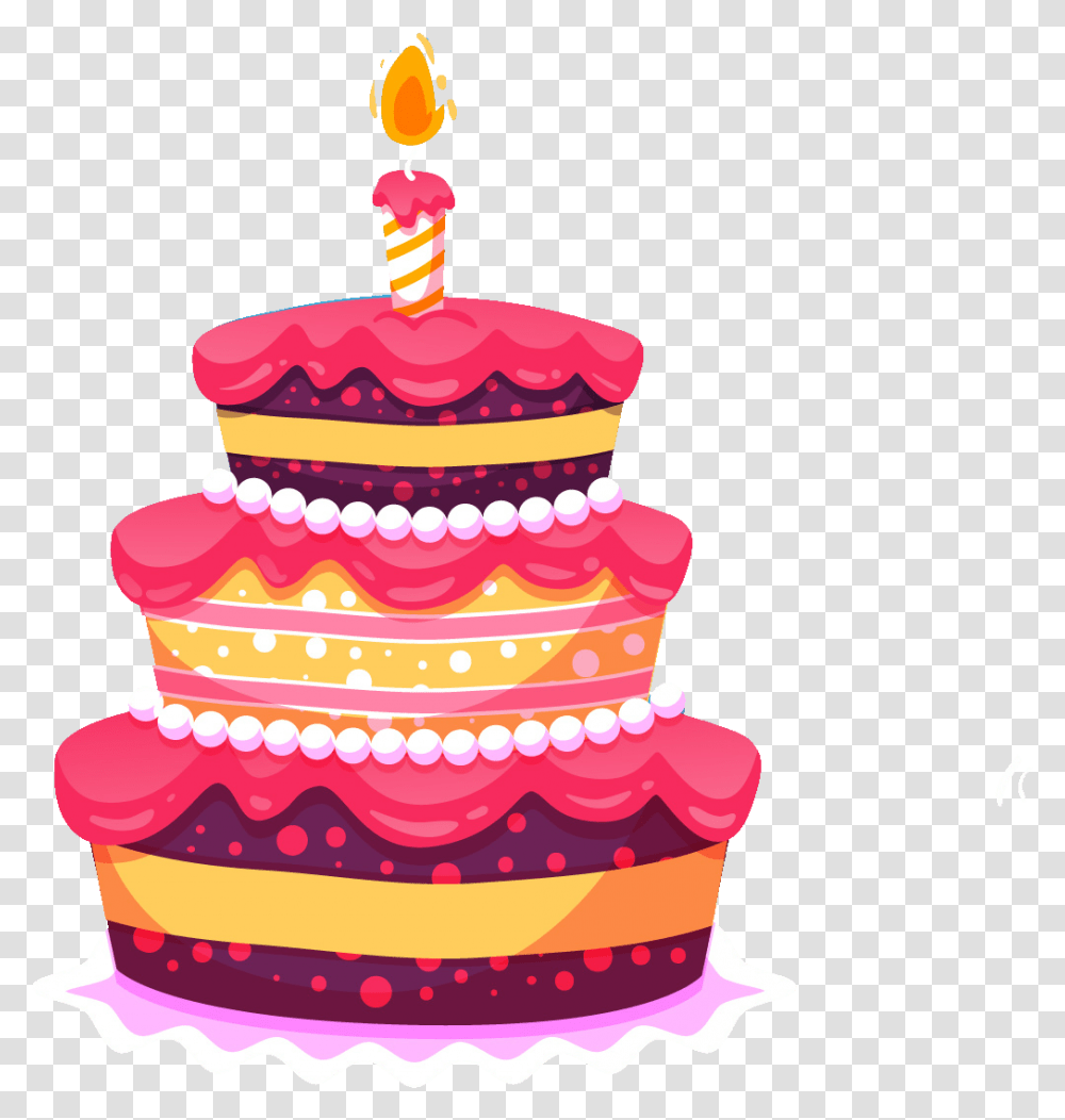 Happy Birthday Cake Cake With Background, Dessert, Food Transparent Png