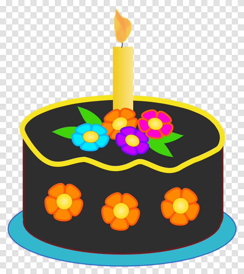 Happy Birthday Cake Clip Art Happy Birthday Candle Clip Birthday Cake Images Public Domain, Dessert, Food, Diwali Transparent Png