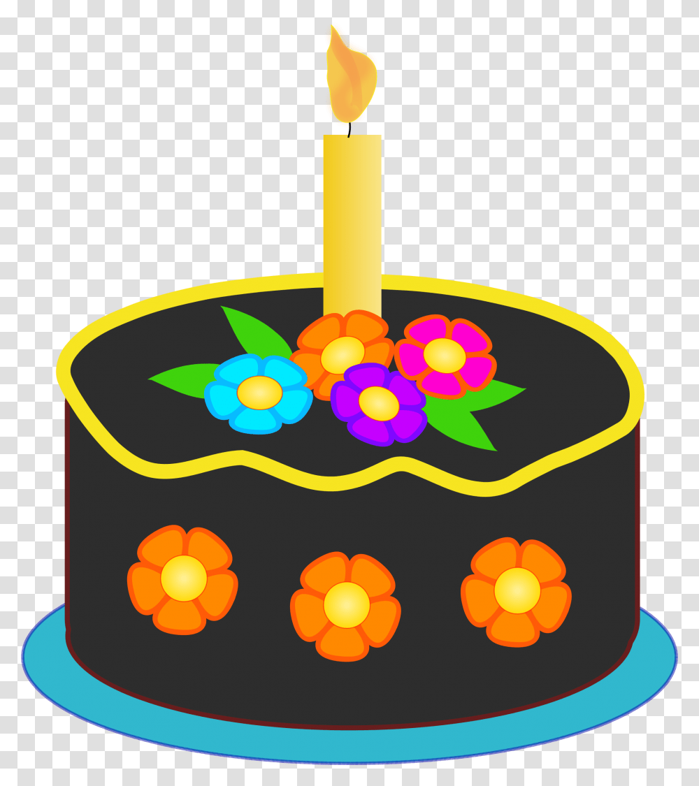 Happy Birthday Cake Clip Art Items Used In Birthday Party, Candle, Dessert, Food, Diwali Transparent Png
