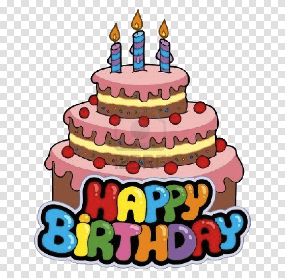 Happy Birthday Cake Images Cartoon, Dessert, Food, Wedding Cake Transparent Png