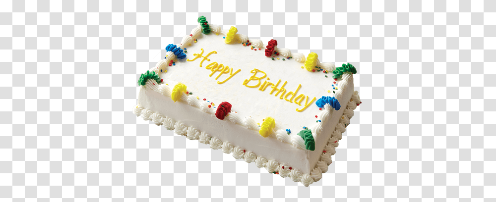 Happy Birthday Cake Square, Dessert, Food, Icing, Cream Transparent Png