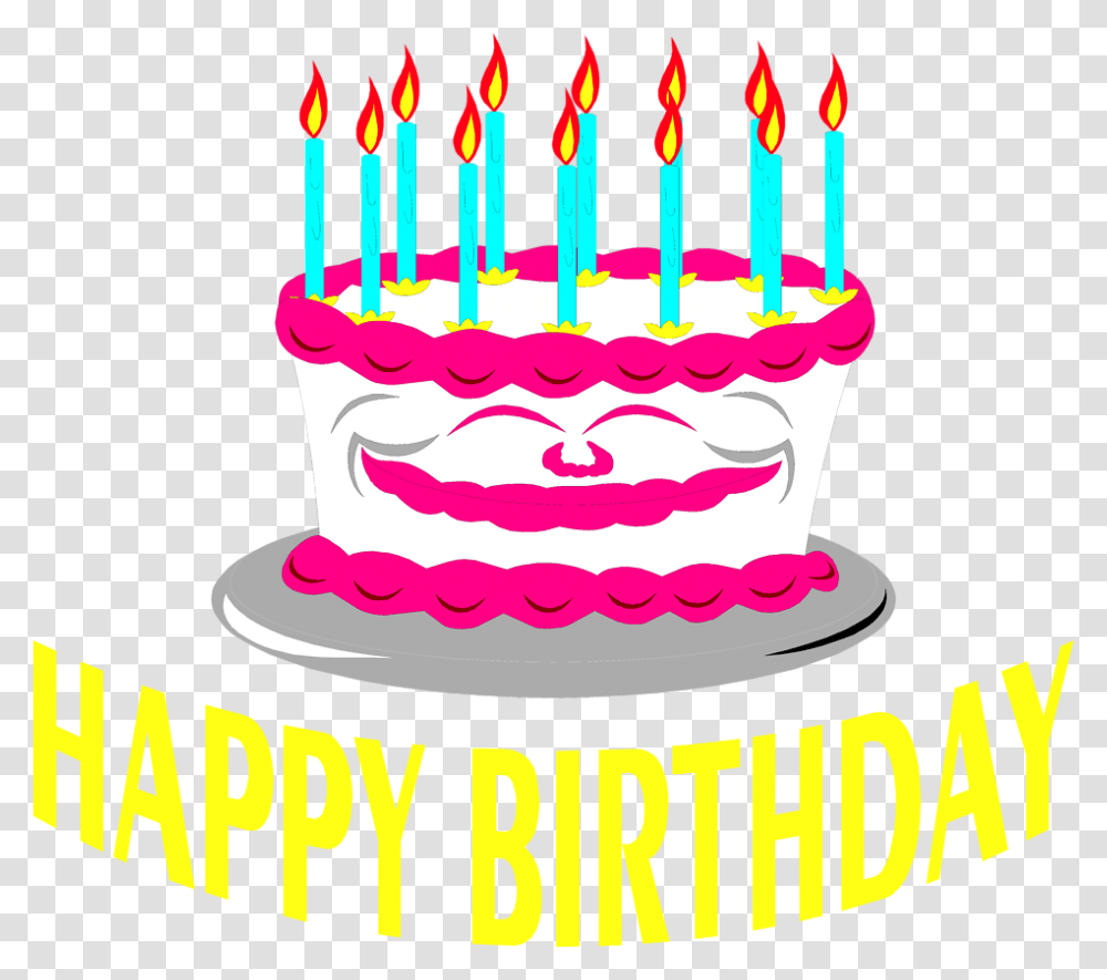 Happy Birthday Cake Without Background, Dessert, Food, Cream, Creme Transparent Png