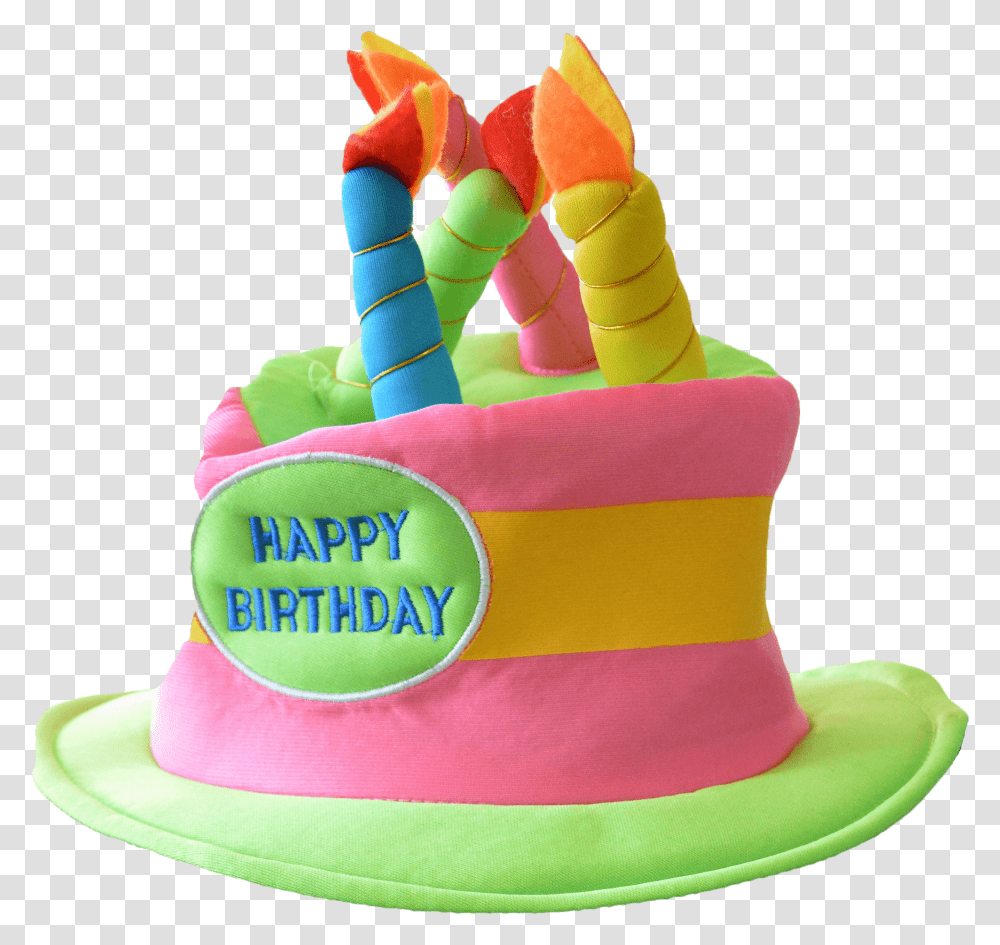 Happy Birthday Cap, Apparel, Birthday Cake, Dessert Transparent Png
