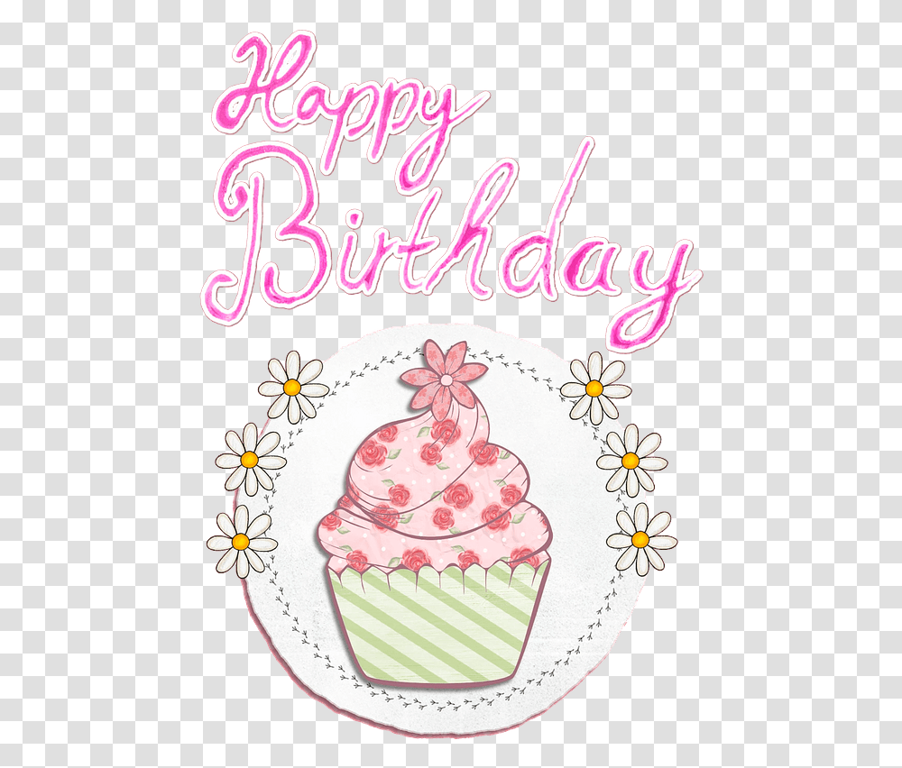 Happy Birthday Card Clipart Free Download Cake Decorating Supply, Dessert, Food, Cream, Creme Transparent Png