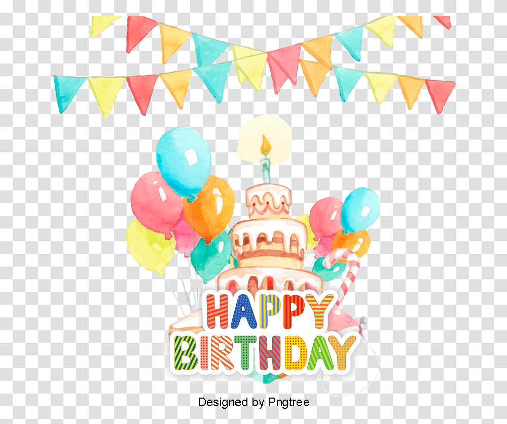 Happy Birthday Cartoon, Cake, Dessert, Food, Birthday Cake Transparent Png