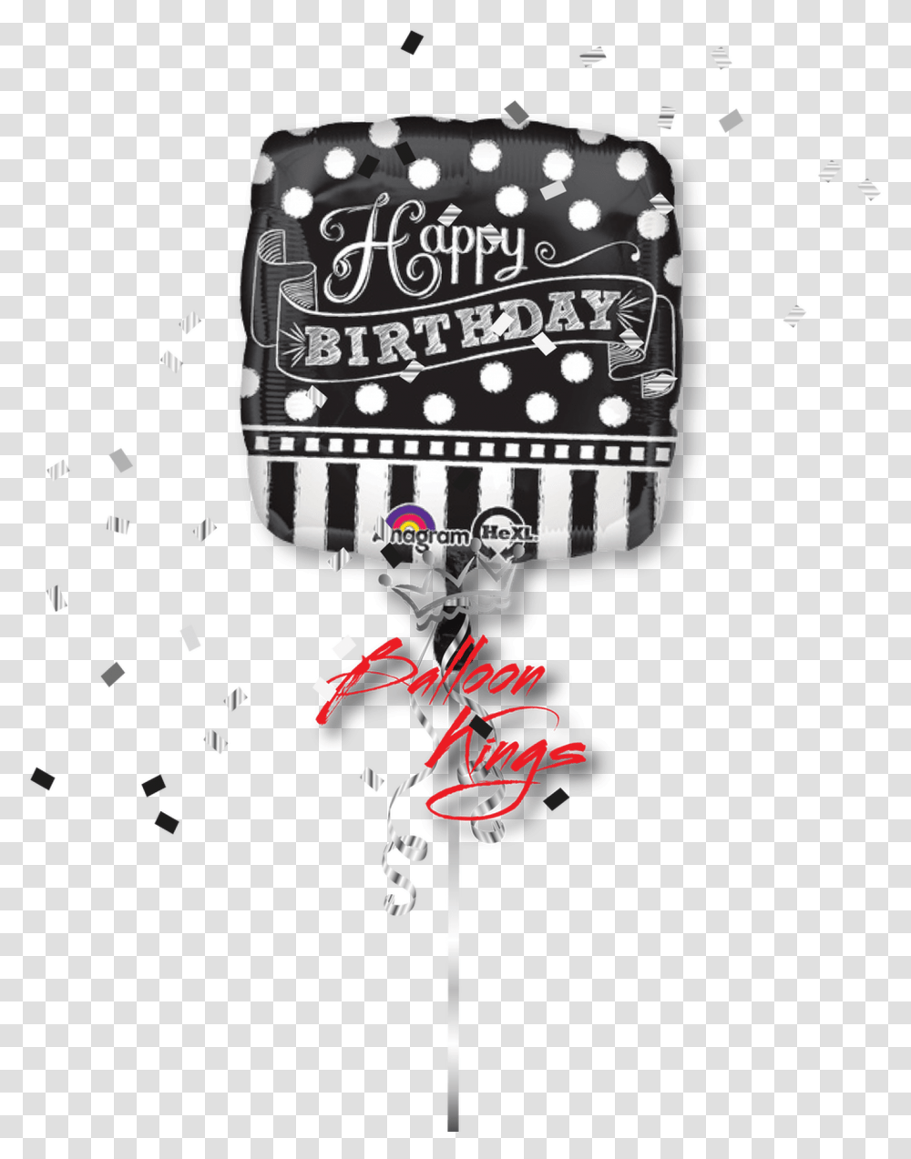 Happy Birthday Chalkboard Black And White Addobbi X 18 Hollywood, Hat Transparent Png