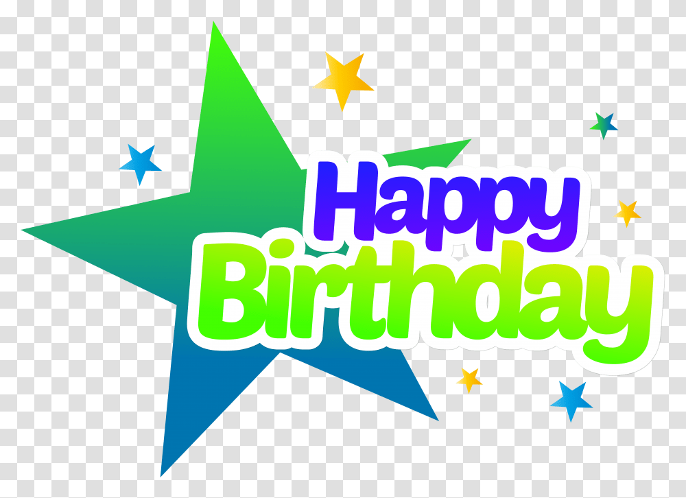 Happy Birthday Clip Art Happy Birthday Green, Symbol, Star Symbol Transparent Png