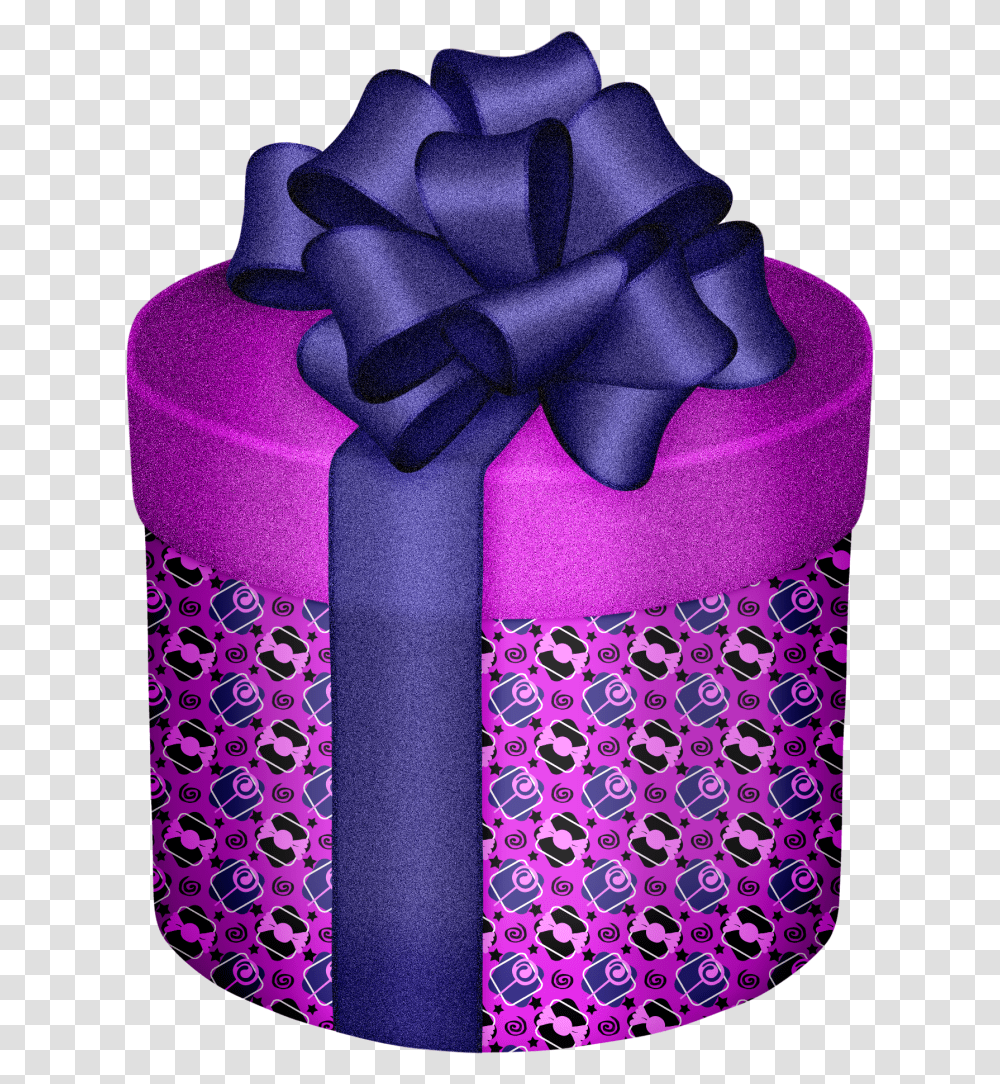 Happy Birthday Clip Art Purple Download Purple Birthday Present Clipart, Cylinder, Velvet, Scarf Transparent Png
