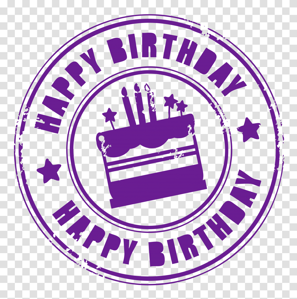 Happy Birthday Clip Art Writing Happy Birthday Stamp, Label, Text, Logo, Symbol Transparent Png