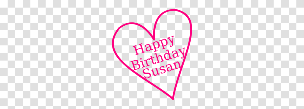 Happy Birthday Clipart Susan, Heart, Poster, Advertisement, Light Transparent Png