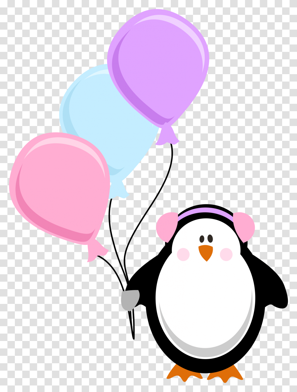 Happy Birthday Clipart Winter, Balloon, Penguin, Bird, Animal Transparent Png