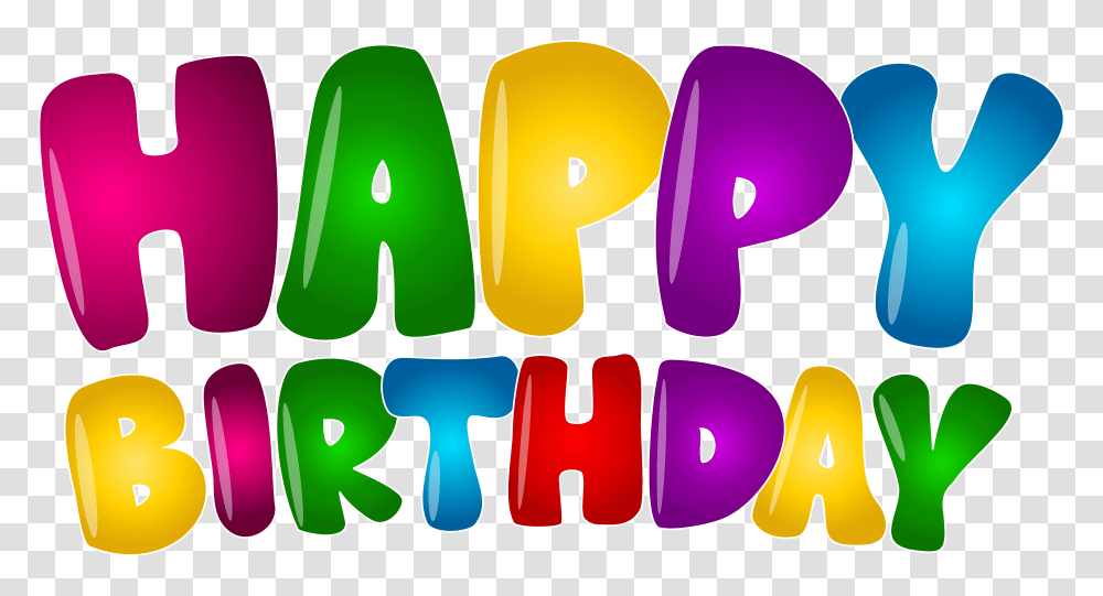 Happy Birthday Colorful Text Clip, Number, Label, Word Transparent Png