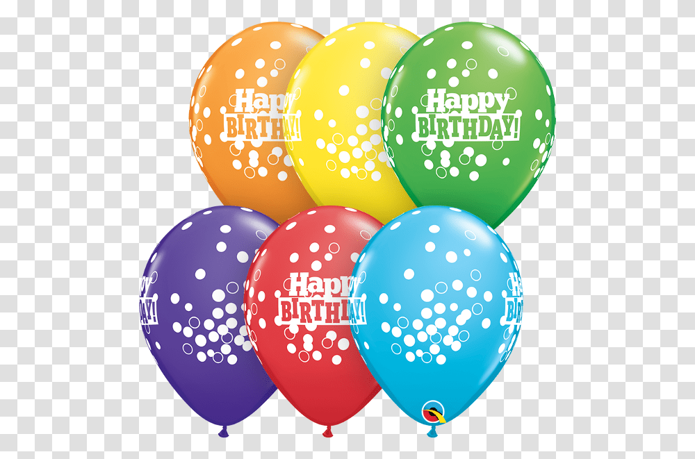 Happy Birthday Confetti Inflated Latex Balloon Jungle Transparent Png