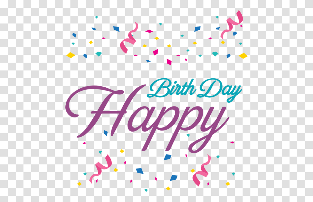 Happy Birthday Confetti, Paper, Poster, Advertisement, Party Transparent Png