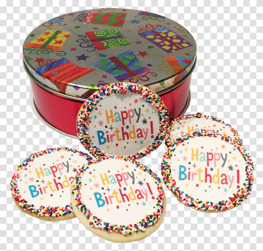 Happy Birthday Cookie Tin Event Transparent Png