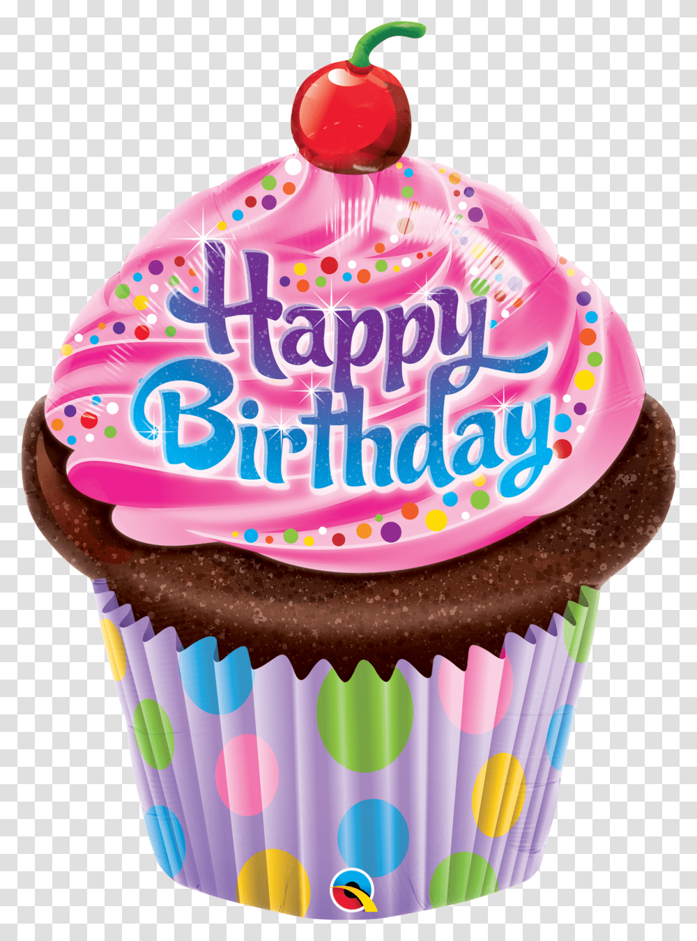 Happy Birthday Cupcake Happy Birthday Girl Cupcake, Cream, Dessert, Food, Creme Transparent Png
