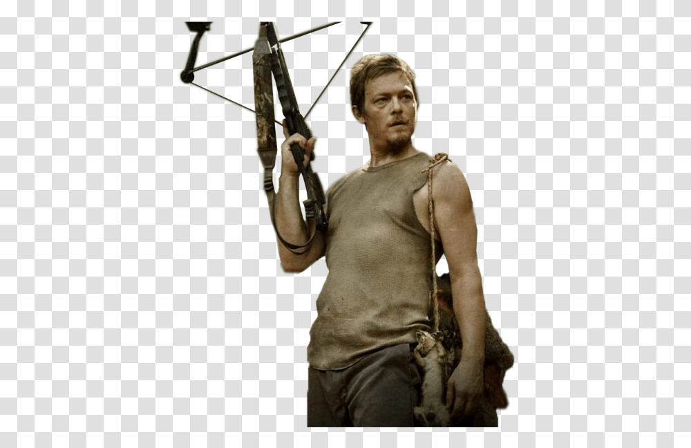 Happy Birthday Daryl Walking Dead, Bow, Person, Human, Weapon Transparent Png