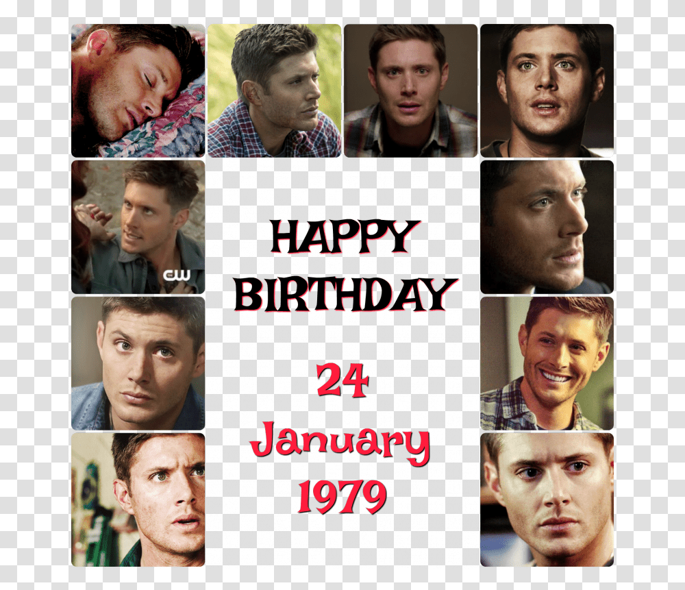 Happy Birthday Dean Winchester Collage, Poster, Advertisement, Person, Head Transparent Png