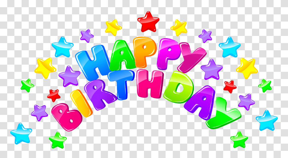 Happy Birthday Decor With Stars Clip Art Gallery, Number Transparent Png