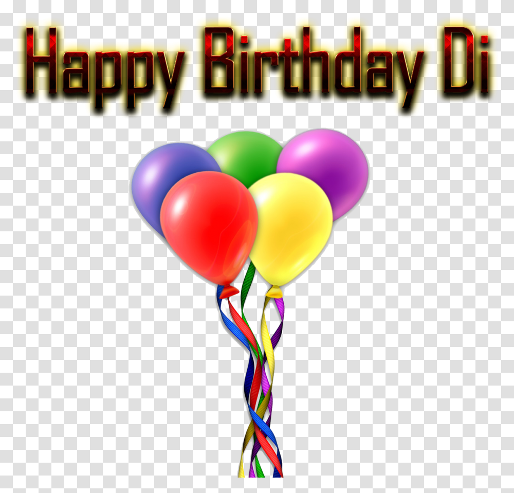 Happy Birthday Di Free Background Birthday Balloons Transparent Png
