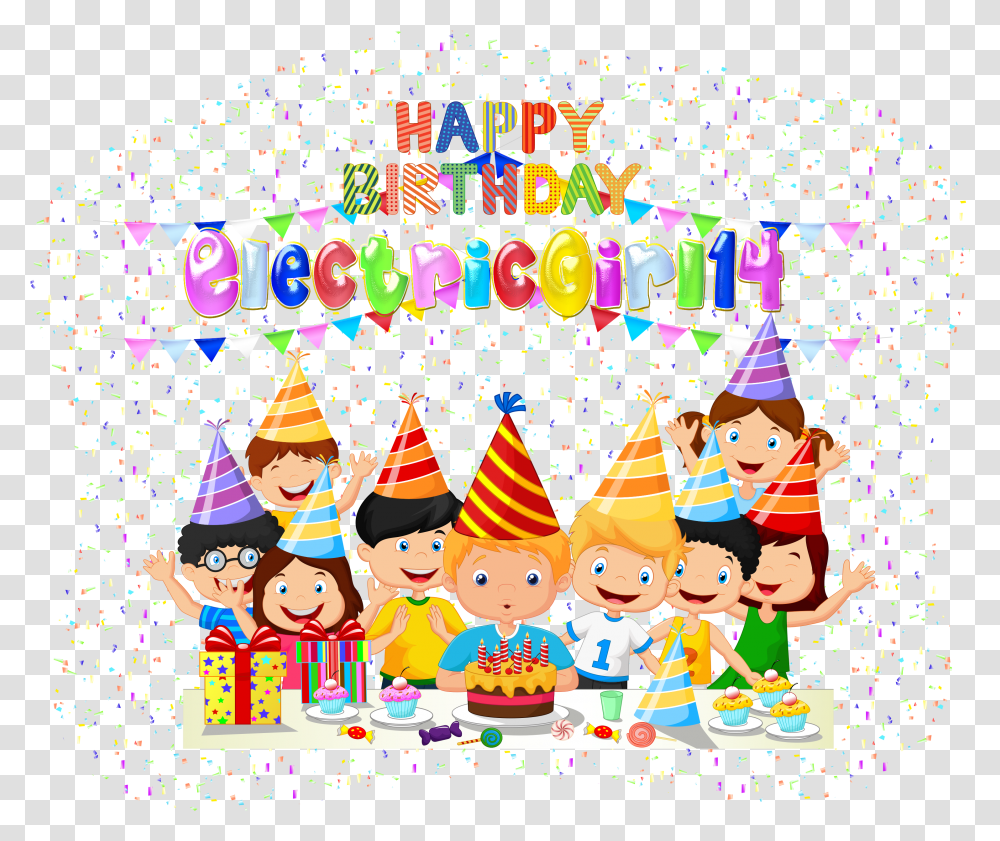 Happy Birthday Electricgirl14 By Creaciones Jean Birthday Birthday Celebration Clipart, Clothing, Apparel, Tree, Plant Transparent Png