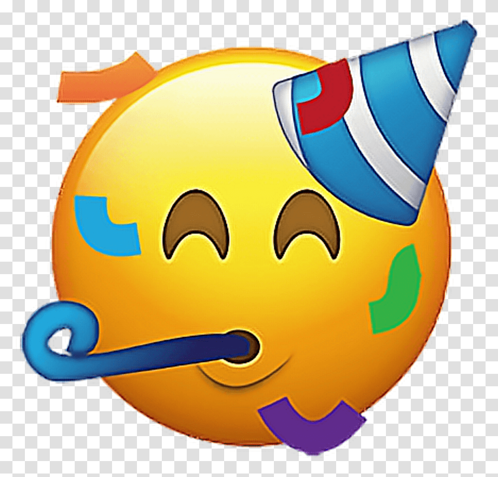 Happy Birthday Emoji Hd Download Party Emoji, Clothing, Apparel, Party Hat Transparent Png